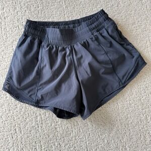 2020 Lululemon‎ Hotty Hot Short II Long 4" Swift W7ARLT Navy Women's Size 4 Tall
